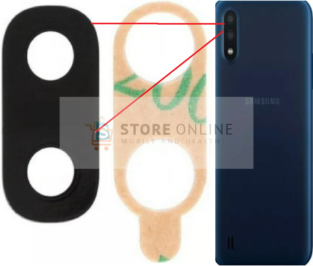 Samsung Galaxy A10 A10s A107 Rear Back Camera Glass Lens With Adhesive