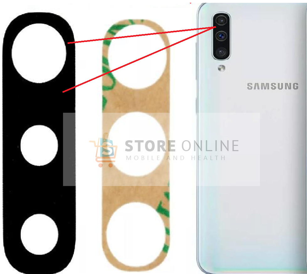 Samsung Galaxy A50s A507 Rear Back Camera Glass Lens With Adhesive