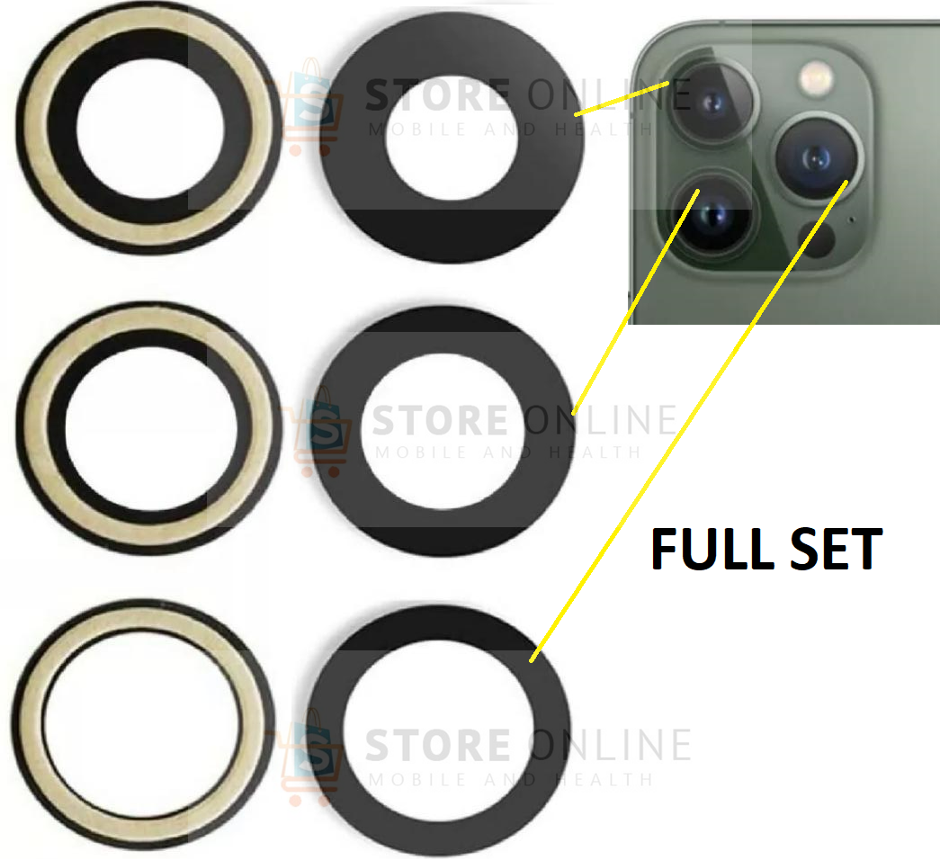 iPhone 13 Pro Max Rear Back Camera Lens Replacement Full Set Kit With Adhesives