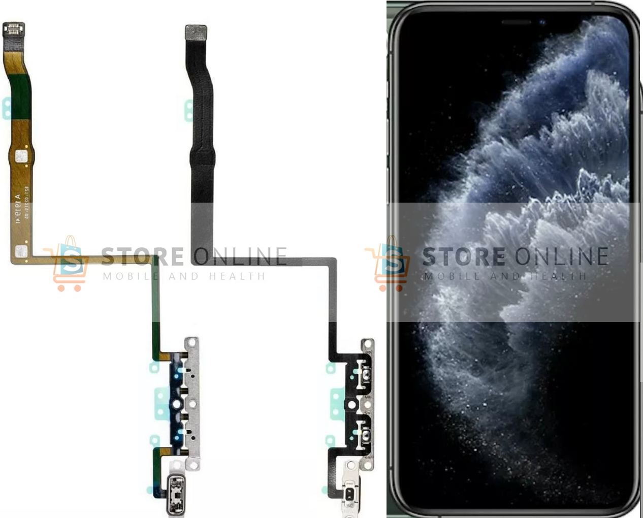 iPhone 11 Pro Volume Flex Cable Replacement Mute Switch With Brackets