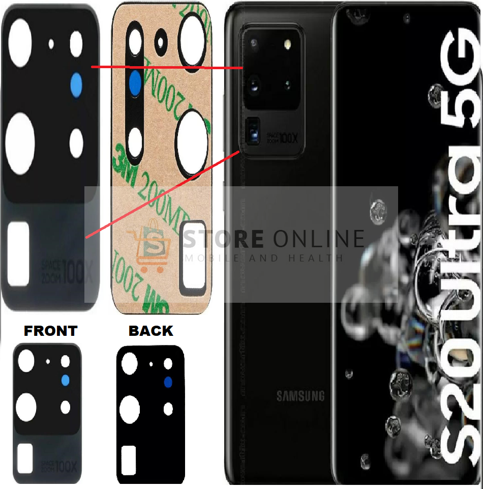 Samsung Galaxy S20 Ultra Camera Glass Lens Replacement Back Camera Lens