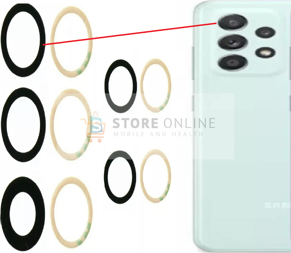 Samsung Galaxy A72 A726 Back Camera Glass Lens Rear Camera Lens Set Adhesive