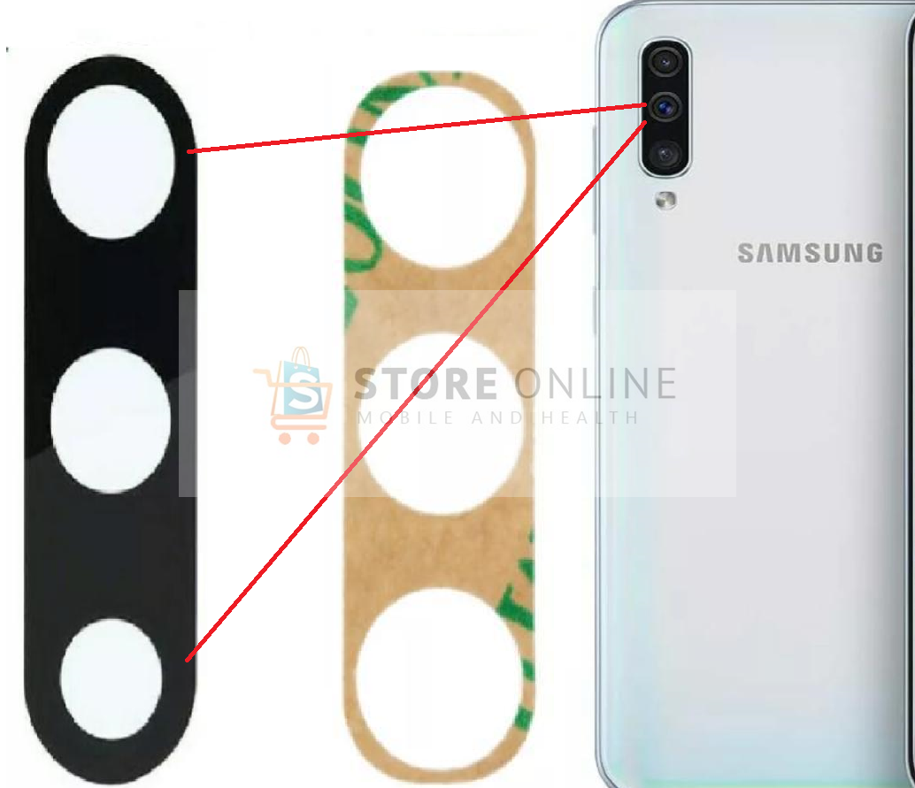 Samsung Galaxy A60 A605 Rear Back Camera Glass Lens With Adhesive