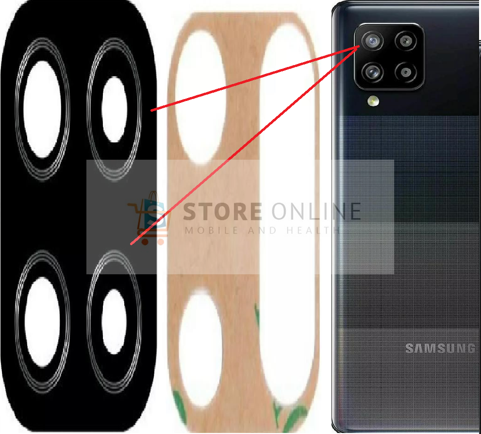 Samsung Galaxy A42 A426 Back Camera Glass Lens Rear Camera Lens Adhesive