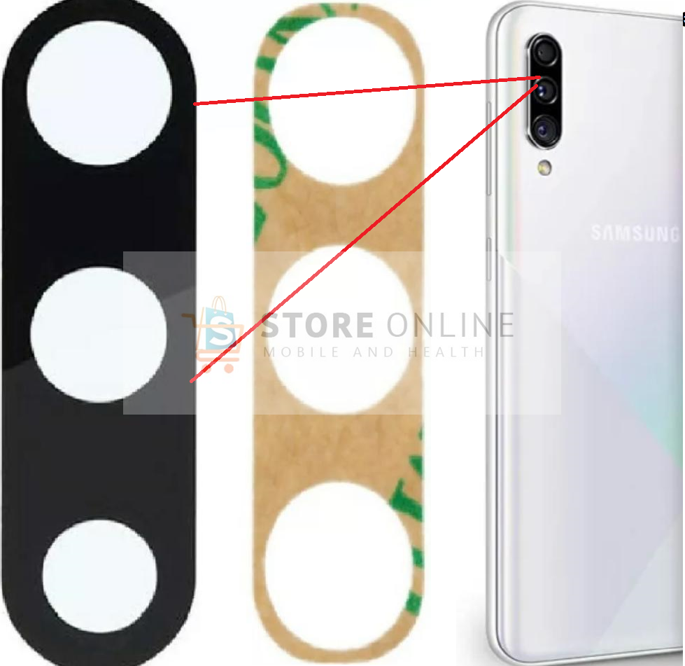 Samsung Galaxy A30s A307 Rear Back Camera Glass Lens With Adhesive
