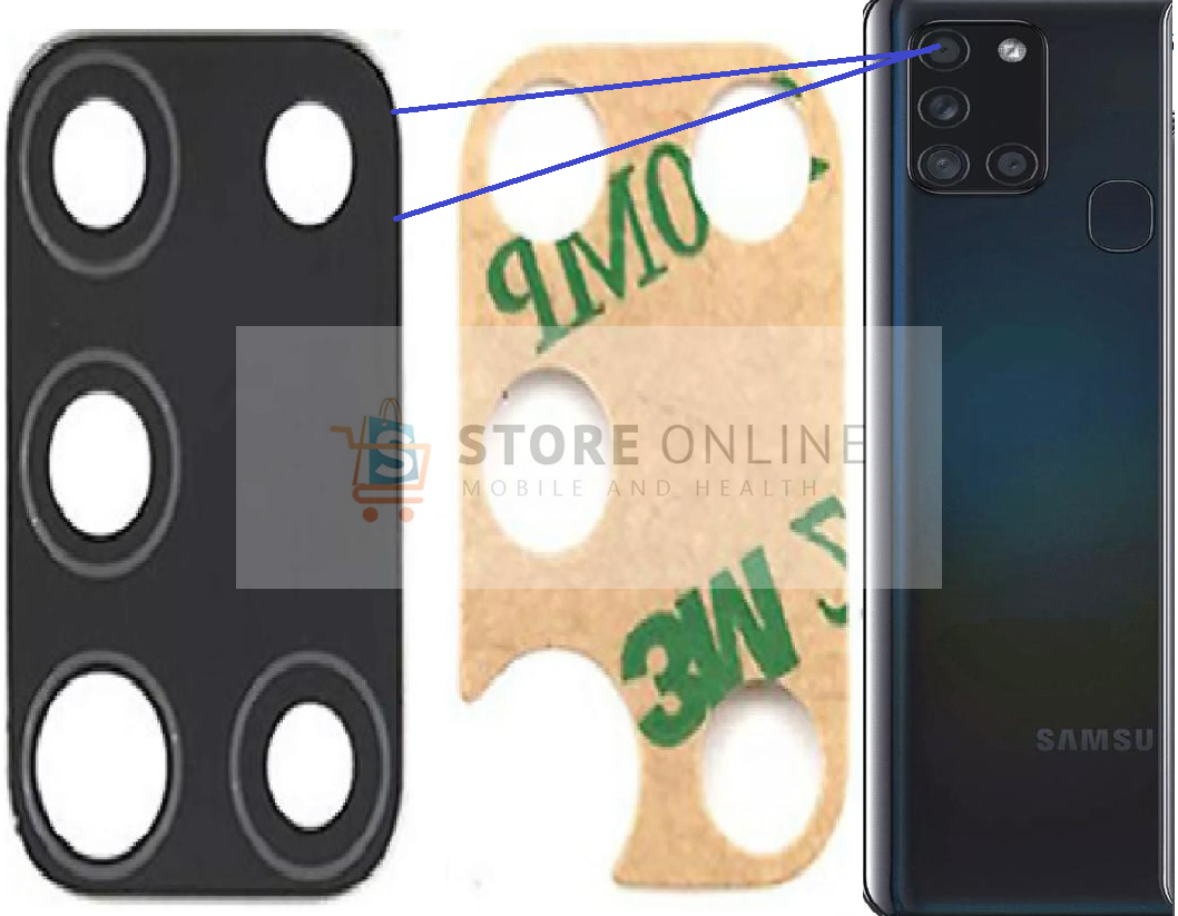 Samsung Galaxy A21s A217F Rear Back Camera Lens Replacement with Adhesives