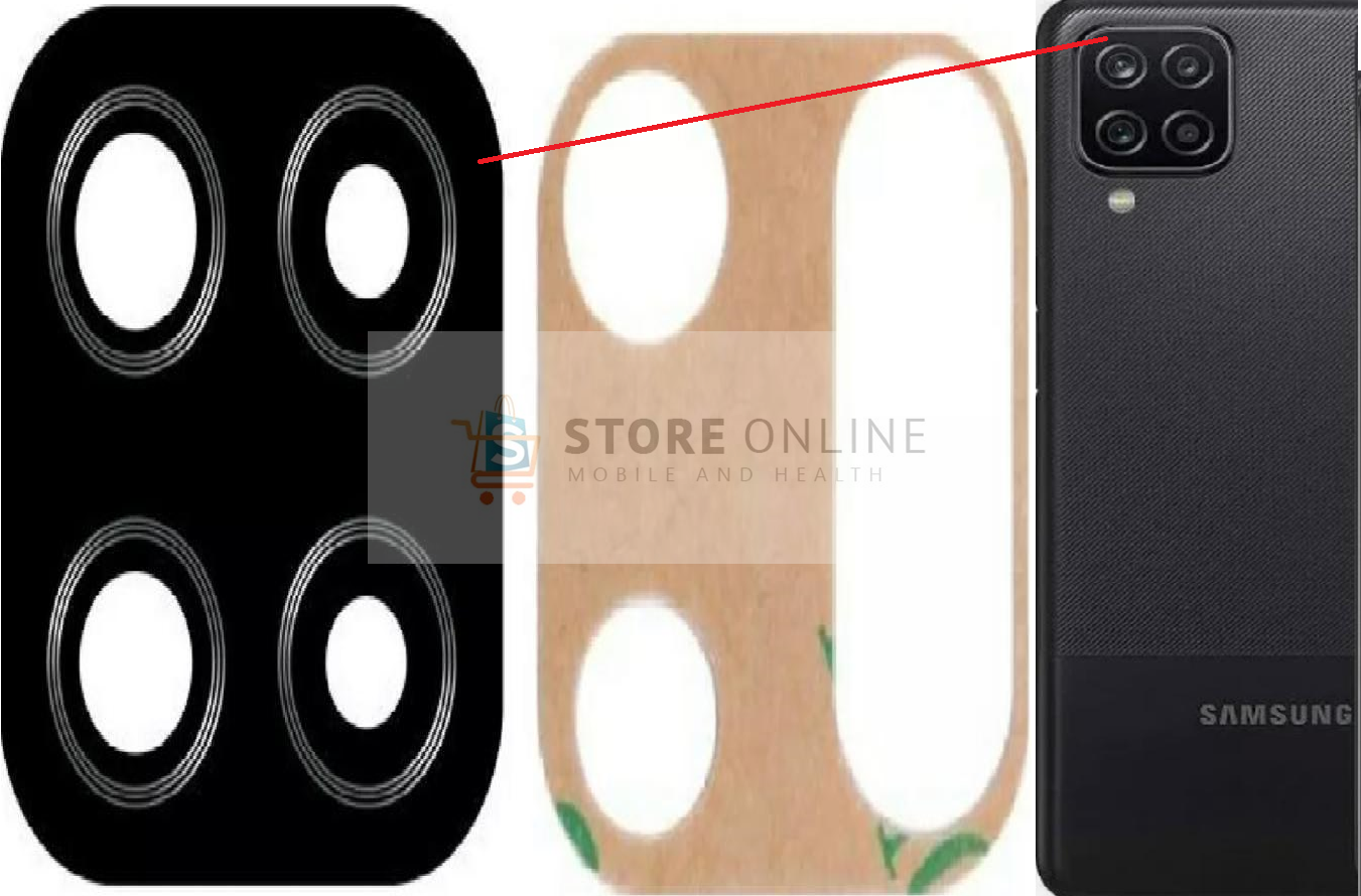 Samsung Galaxy A12 A125 Back Camera Glass Lens Rear Camera Lens With Adhesives