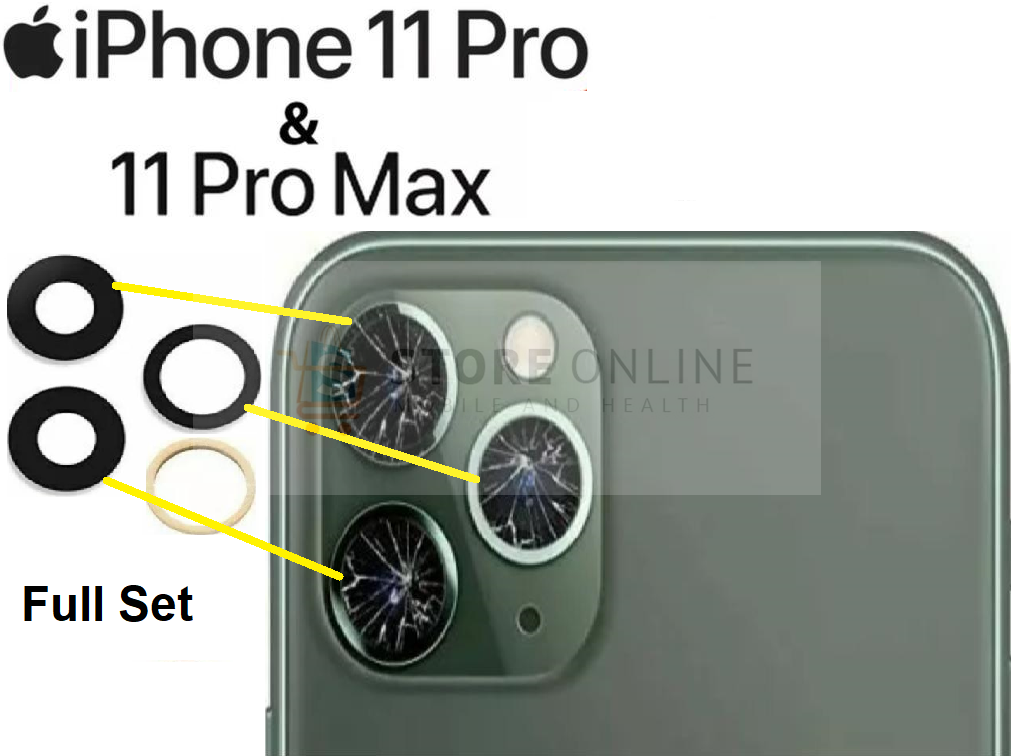 iPhone 11 Pro/11 Pro Max Replacement Rear Back Glass Camera Lens Cover Adhesive