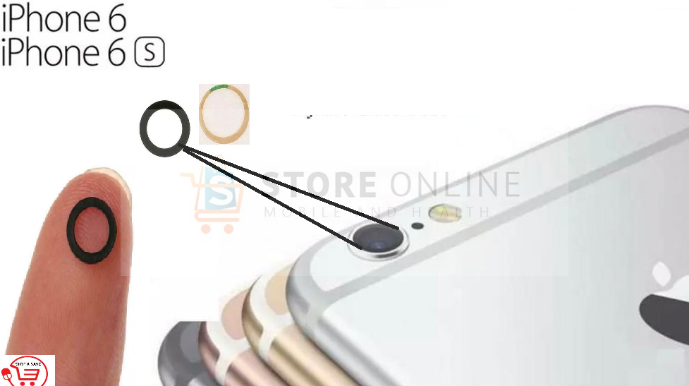 iPhone 6 & 6S Replacement Rear Back Glass Camera Lens Cover with Adhesive