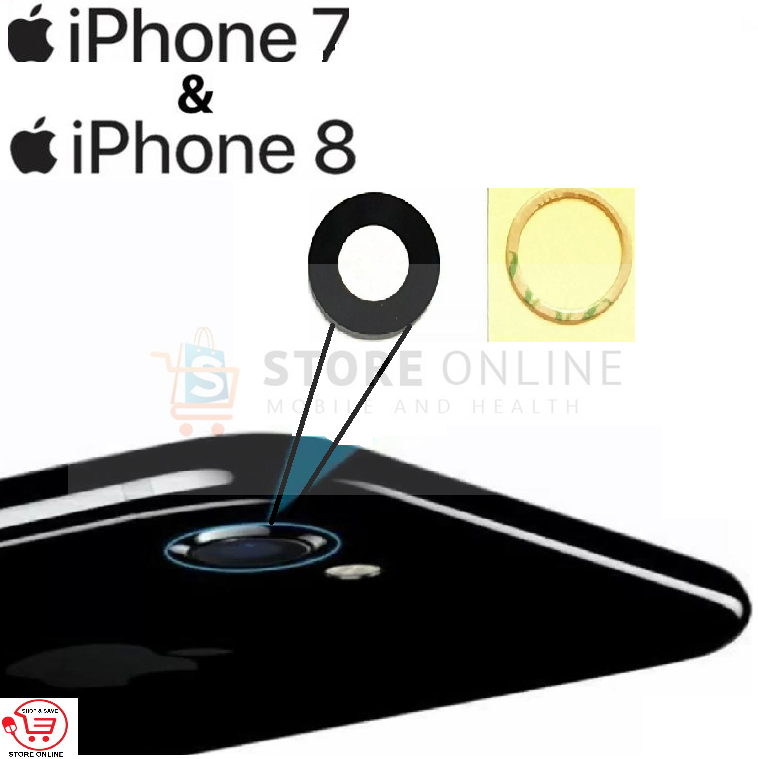 iPhone 7 & 8 Replacement Rear Back Glass Camera Lens Cover with Adhesive