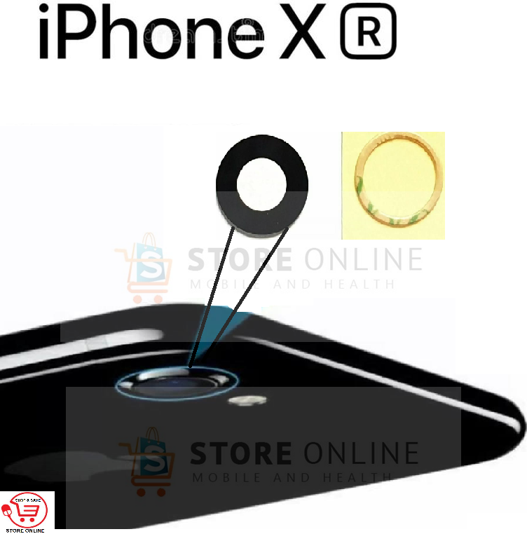 iPhone XR Replacement Rear Back GLASS Camera Lens Cover with Adhesive