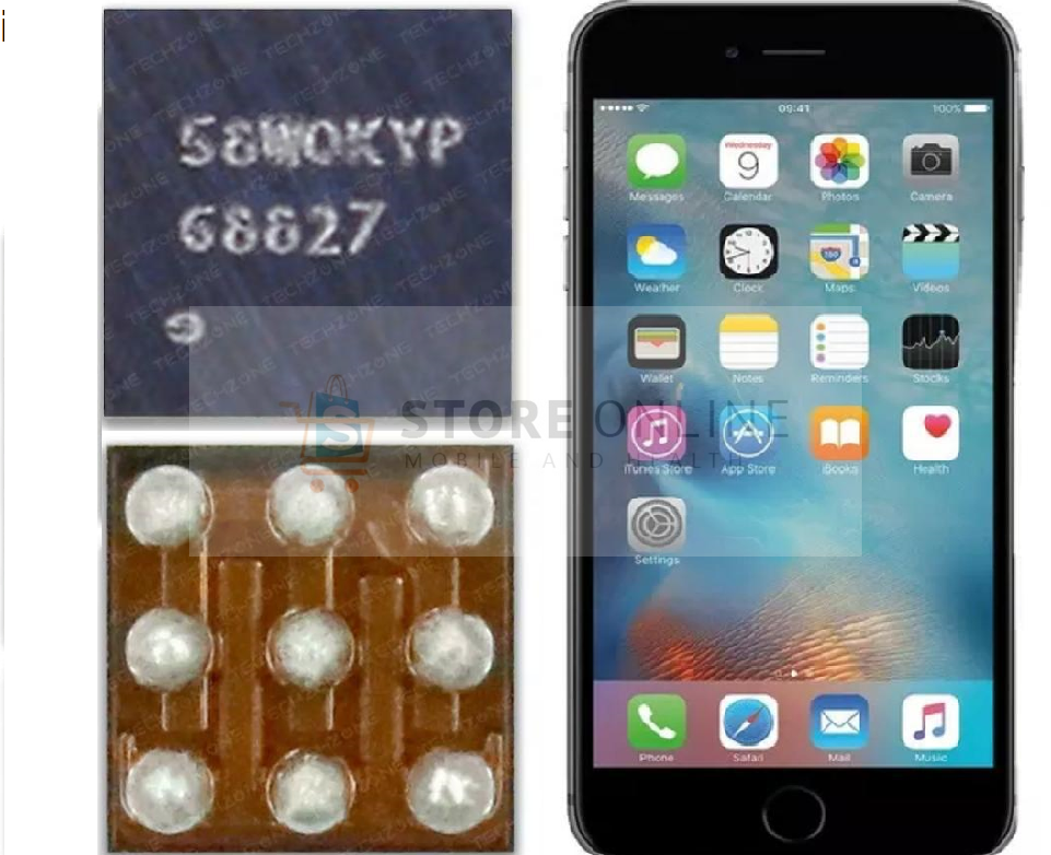 iPhone 6S 6S PLUS Q2300 USB Charging IC 68827 9 PIN Chip