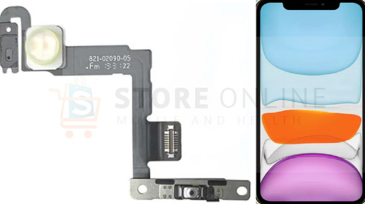 For iPhone 11 Power Flex Cable With Camera Flash