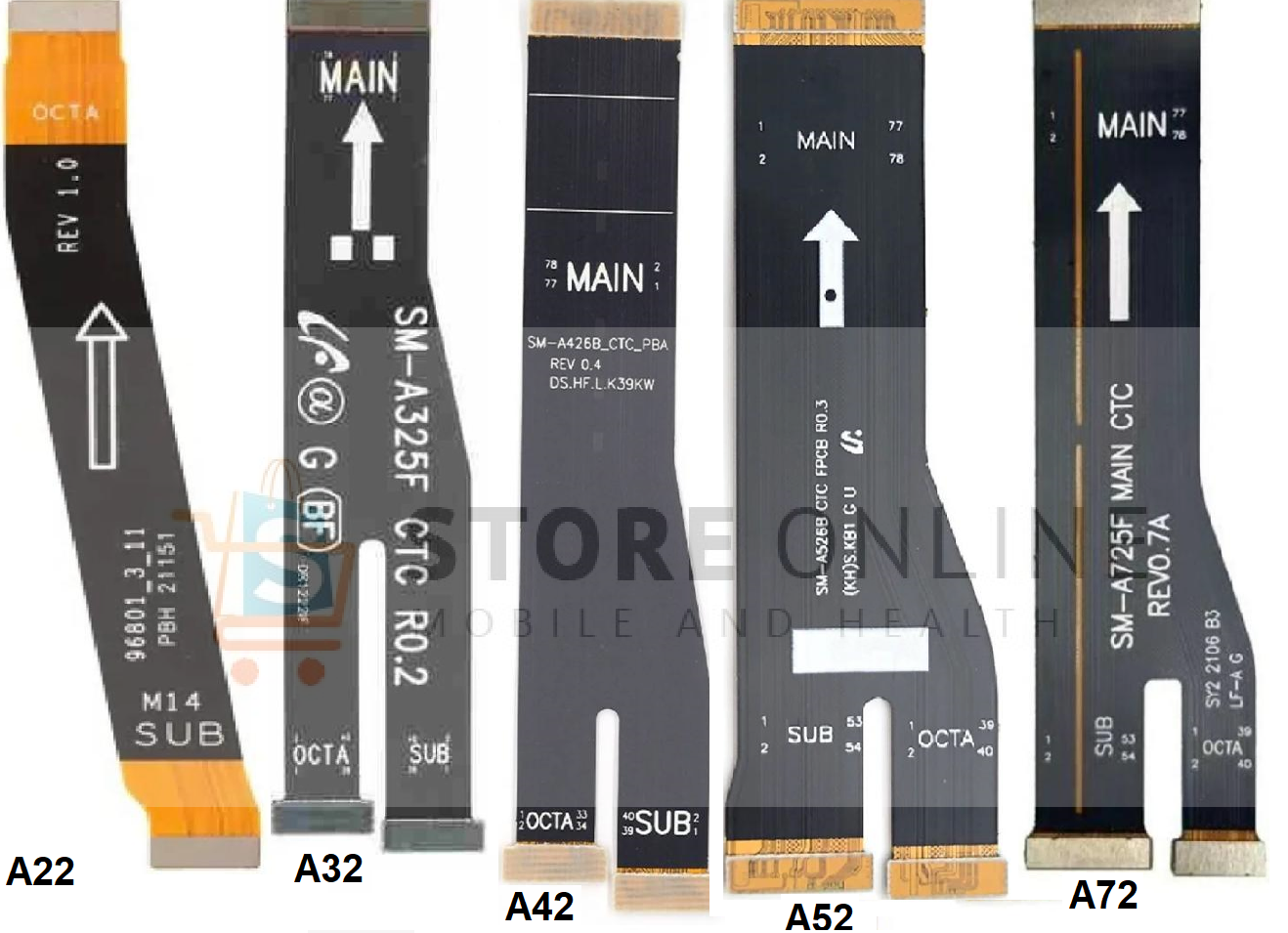 Samsung A22 A32 A42 A52 A72 Series Main Flex