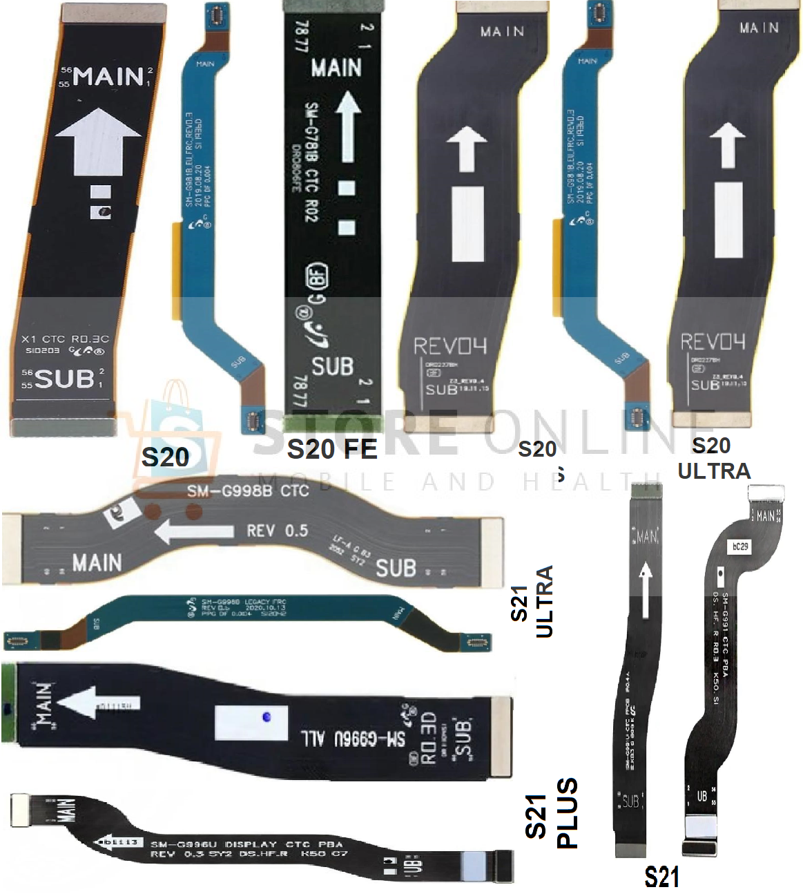 Samsung S20 S21 Series Main & LCD Flex