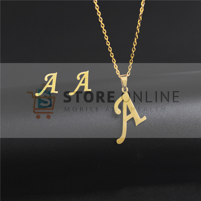 Necklace Fashion Imitation A letter Women Girl Man Boys Unisex