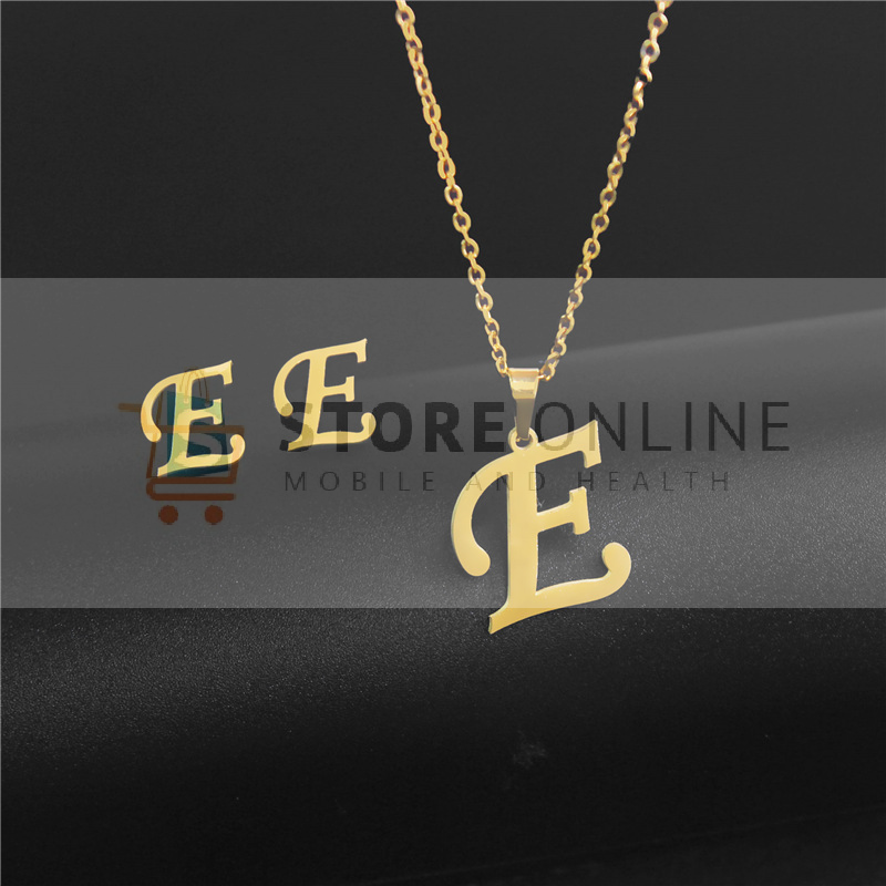 Necklace Fashion Imitation E letter Women Girl Man Boys Unisex
