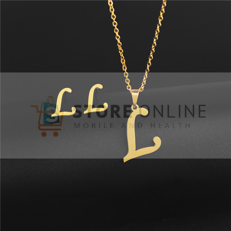 Necklace Fashion Imitation L letter Women Girl Man Boys Unisex