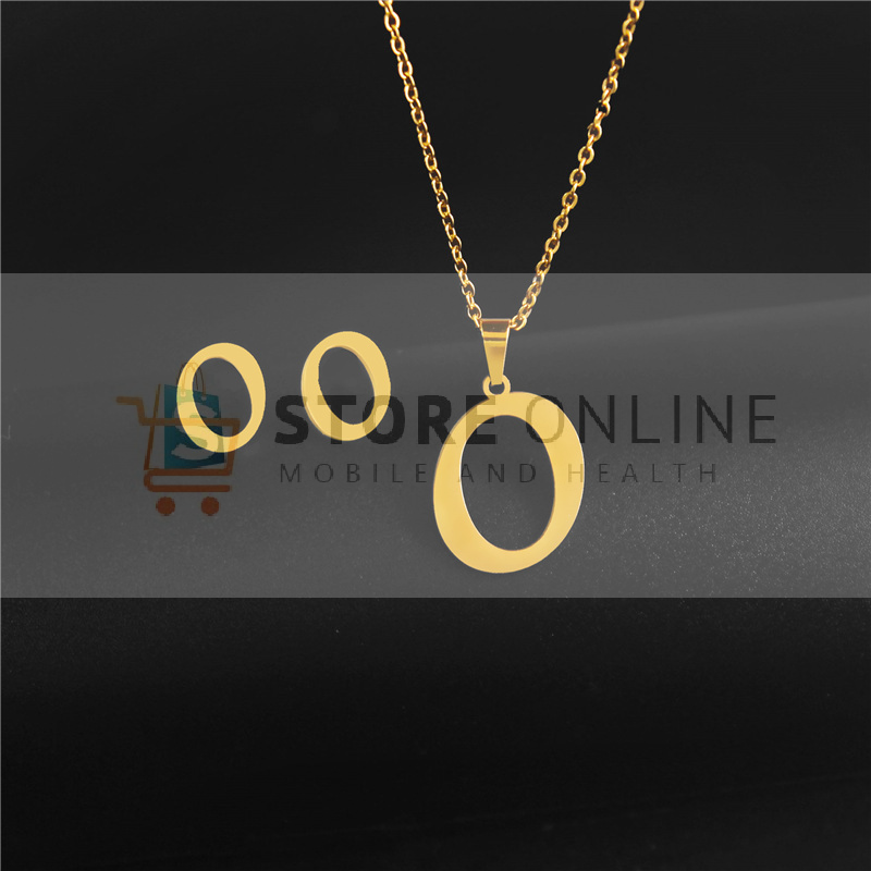 Necklace Fashion Imitation O letter Women Girl Man Boys Unisex
