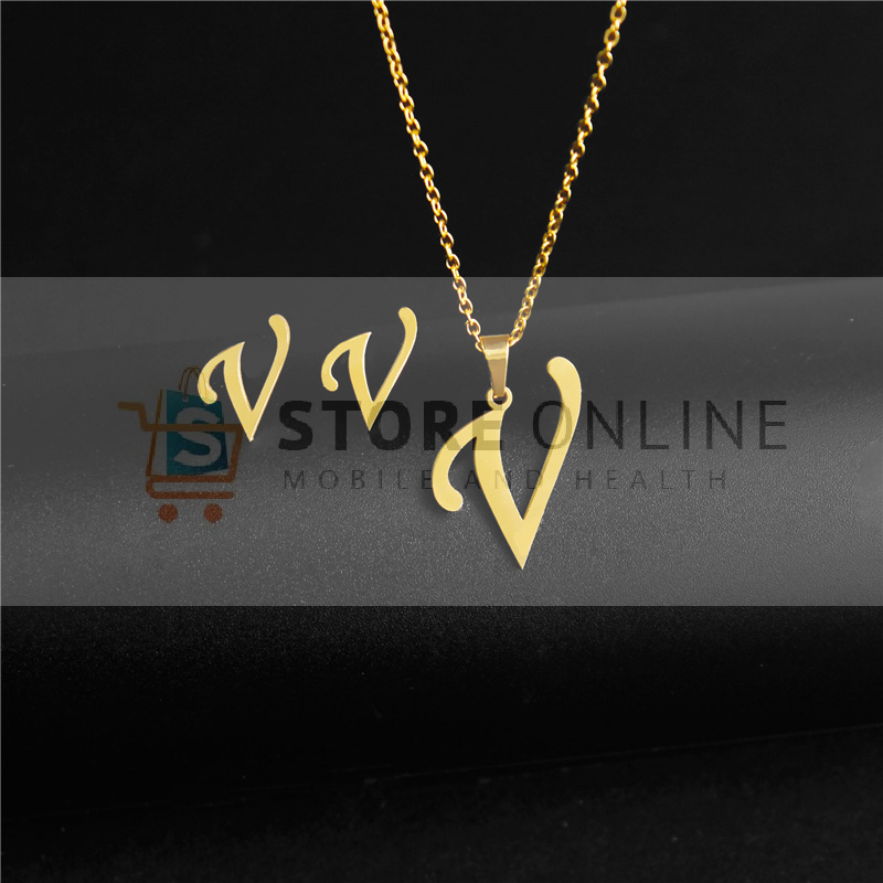 Necklace Fashion Imitation V letter Women Girl Man Boys Unisex